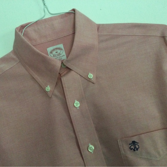 Brooks Brothers No Iron Button Down Dress Shirt Size Medium - Picture 6 of 7